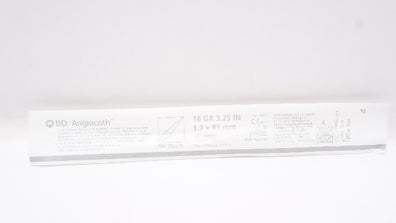 BD 382258 Angiocath I.V. Cath. 16GA x 3.25inch 127ml/min.